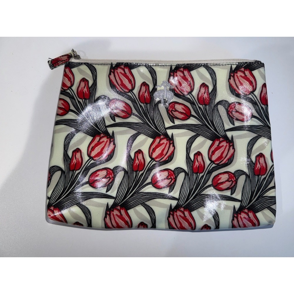 BROOKS BROTHERS Tulip Patent Leather CLUTCH Make Up BAG L